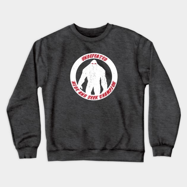 Bigfoot Social Distancing World Champion Crewneck Sweatshirt by happysquatch